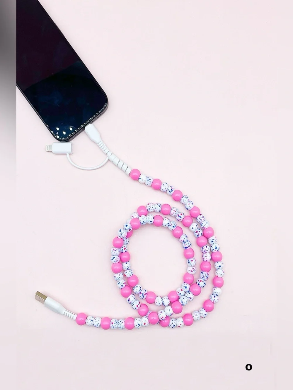 TIK TOK BEADED DUAL USB FAST CHARGING CABLE